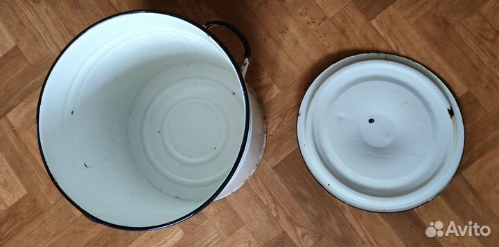 Кастрюля СССР 20 л. Тяжелая.Алюминий.Эмаль