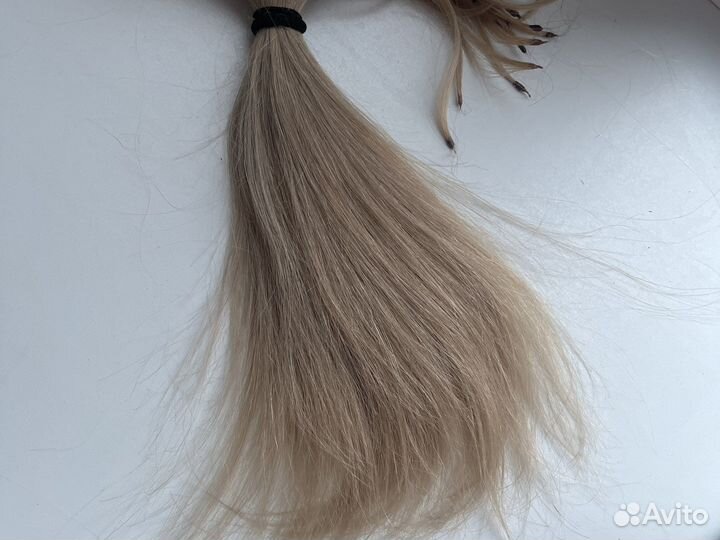 Волосы для наращивания 40 см блонд