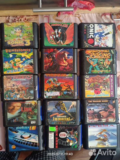 Картриджи для sega из 90х
