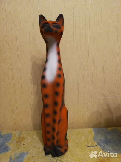 Статуэтка кошка рыжая керамическая 45 см, сувенир