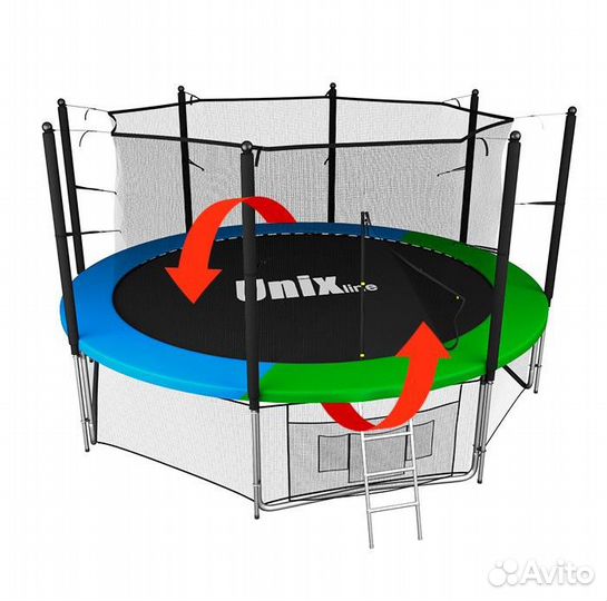 Батут с сеткой unix line 12 ft Classic inside