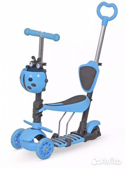 Самокат детский трехколесный с сиденьем