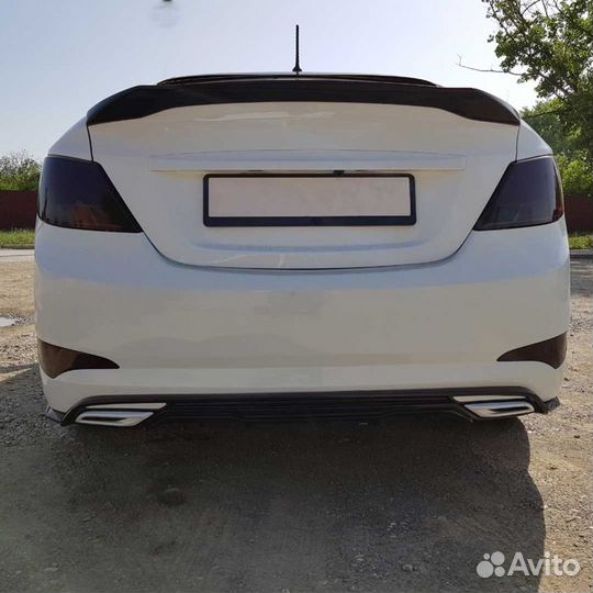 Лип спойлер на багажник zeus для Hyundai Solaris