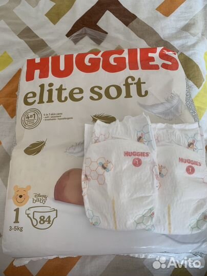 Подгузники huggies elite soft 1