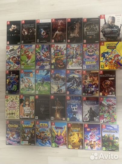 Игры для Nintendo switch Mario, Zelda, Sonic