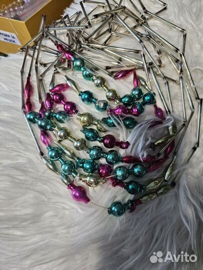 Ёлочные игрушки бусы