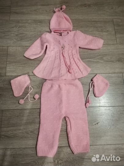 Вязаный костюм детский 86 92