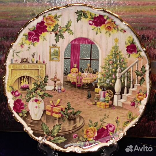 Рождество.Англия.Тарелка.Crown Derby.Royal Albert