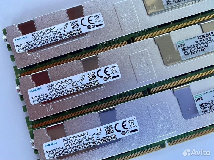 Ddr4 64gb 2133 HP 752373-091 серверная память