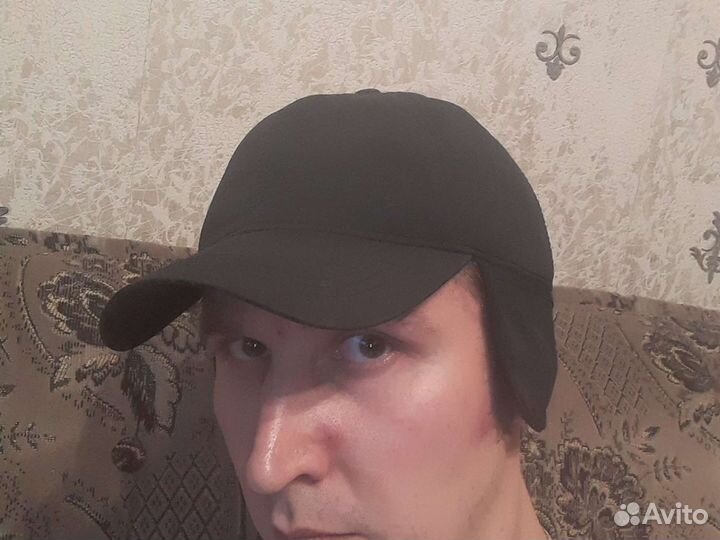 Кепка / бейсболка демисизонная на флисе с ушами