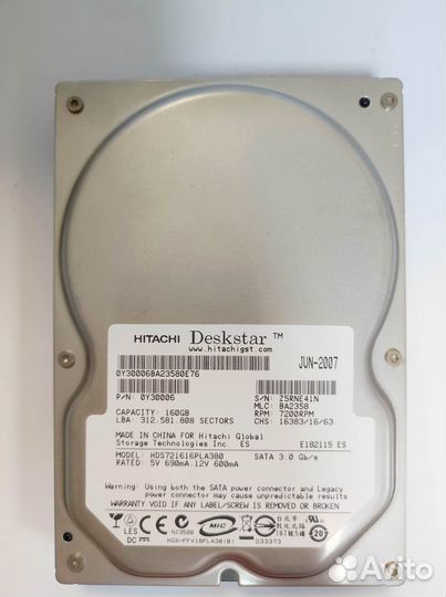 Жесткий диск Hitachi 160GB 3.5