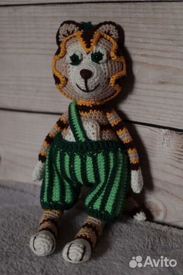 Финдус и Петсон игрушка вязаная