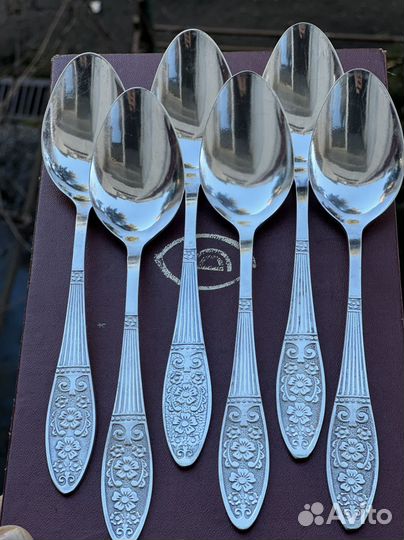 Мельхиор Новые Столовые ложки Ромашка Рмз СССР