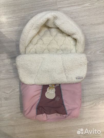 Зимний конверт в коляску на овчине