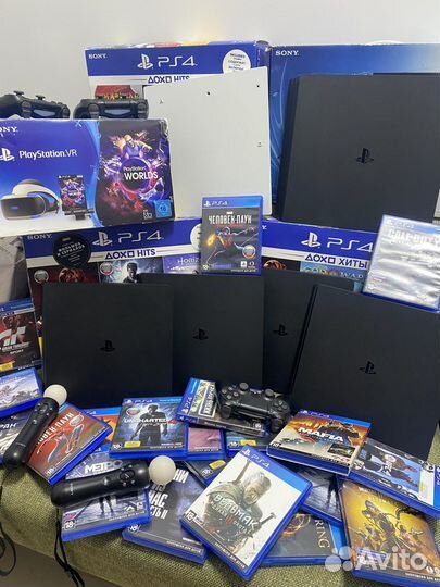 Игровая приставка PS4 Fat/Slim/Pro +500 игр