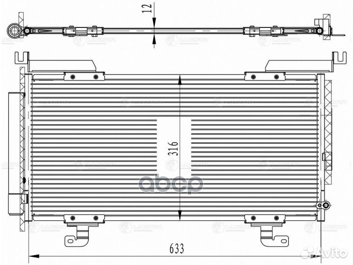 Радиатор кондиц. для а/м Subaru Outback (14) 2
