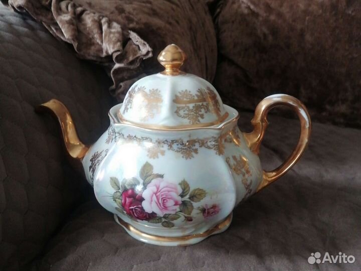 Ваза хрустальная СССР. Чайник. Цветочники