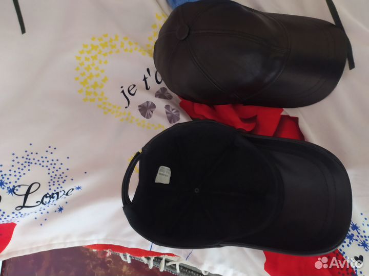 Кепка бейсболка мужская кожаная