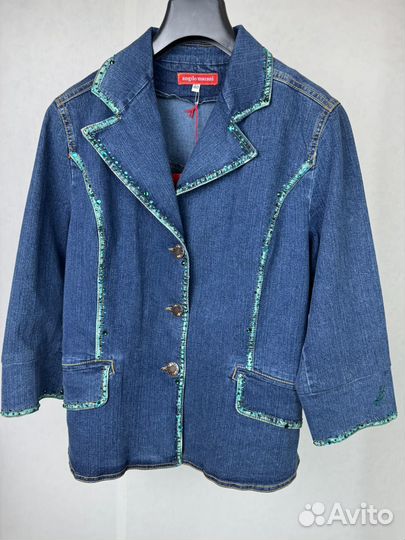 Джинсовый пиджак женский 46 Италия Angelo Marani