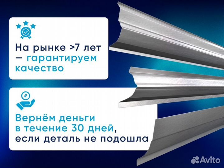 Комплект порогов на ваше авто с гарантией