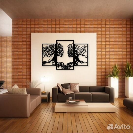 Набор картин из металла Поцелуй