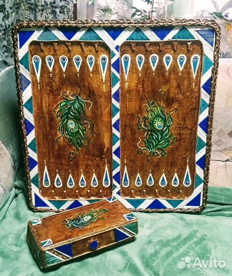 Шахматы нарды шашки. Ручная работа