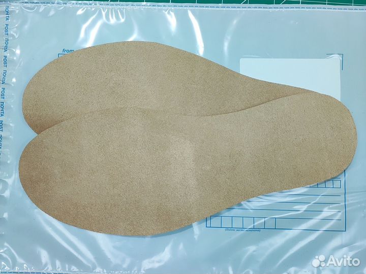 Кожаные стельки 3,8-4,0мм, растишка (26,3 см)