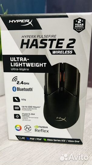 Игровая мышка hyperx pulsefire haste 2 wireless