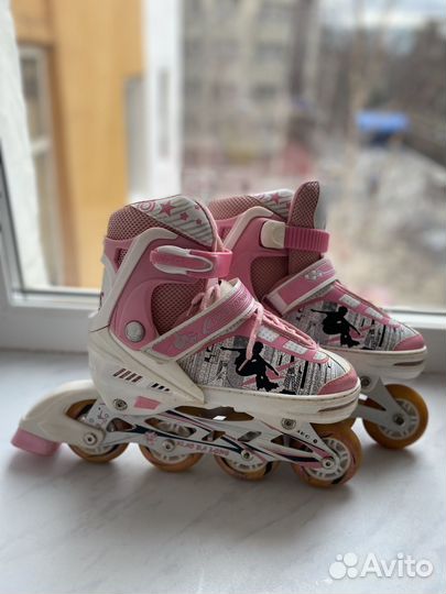 Ролики детские светящиеся колеса с 35 по 37 размер