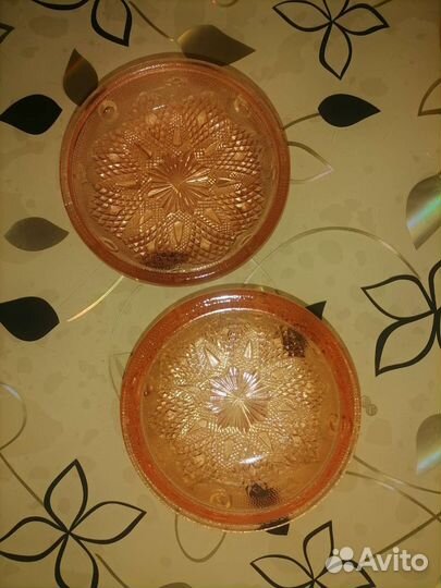 Винтажная пудреница-шкатулка стекло