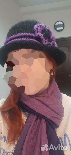 Шляпка вязанная ручной работы