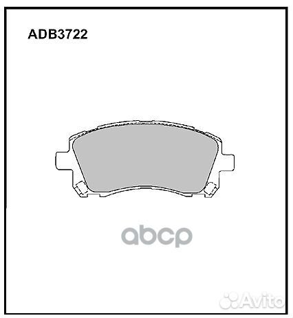 Колодки тормозные дисковые перед ADB3722 AL