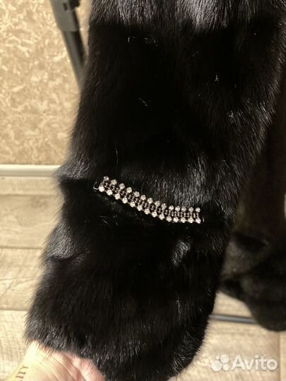 Шуба норковая с капюшоном