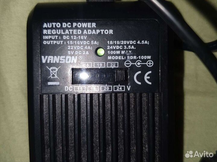 Vanson Адаптер зарядки для ноутбука автомобильный