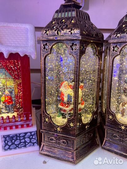 Новогодние игрушки со снегом