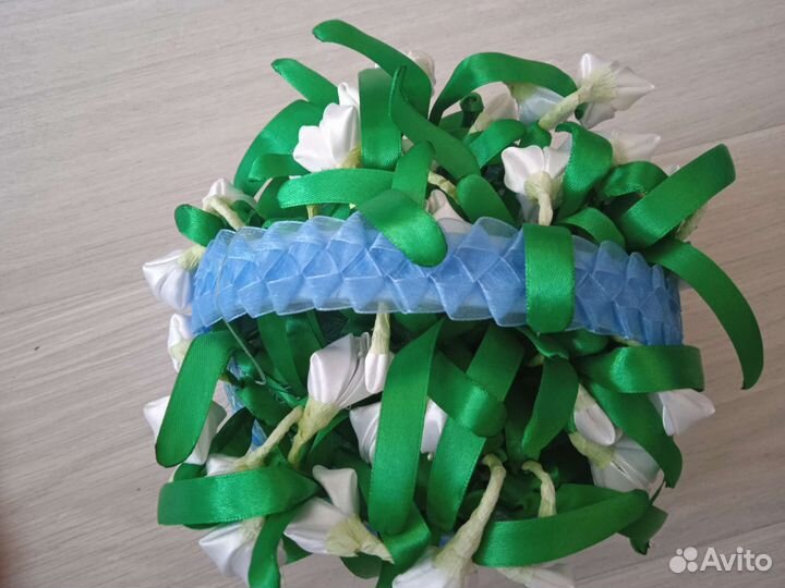 Корзинка подснежников ручной работы