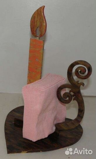 Салфетница из дерева Свеча