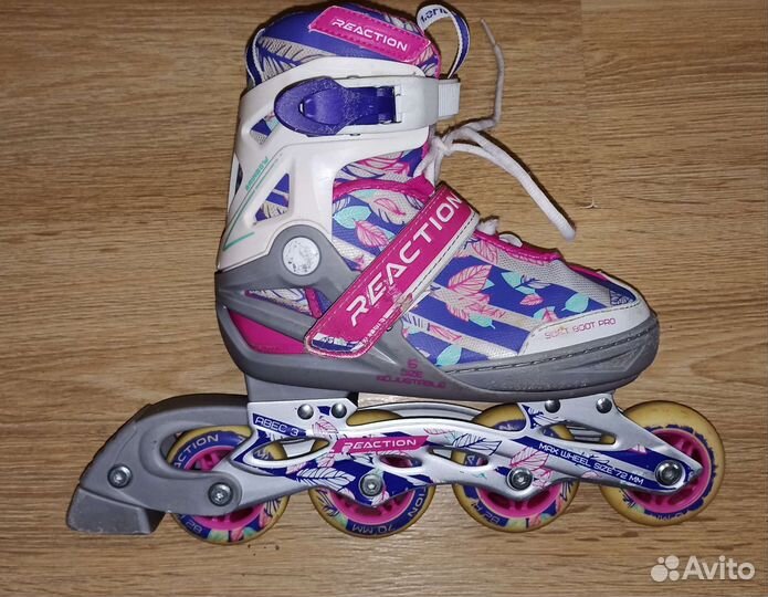 Коньки роликовые Reaction Rainbow girl
