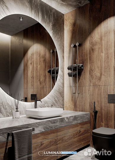 Круглое зеркало с подсветкой