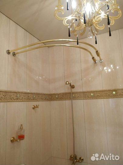 Карниз, труба для шторы в ванную любых форм