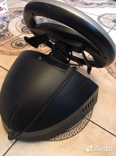 Игровой руль с педалями genius speed wheel 3 vibra