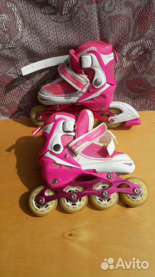 Роликовые коньки детские раздвижные + защита