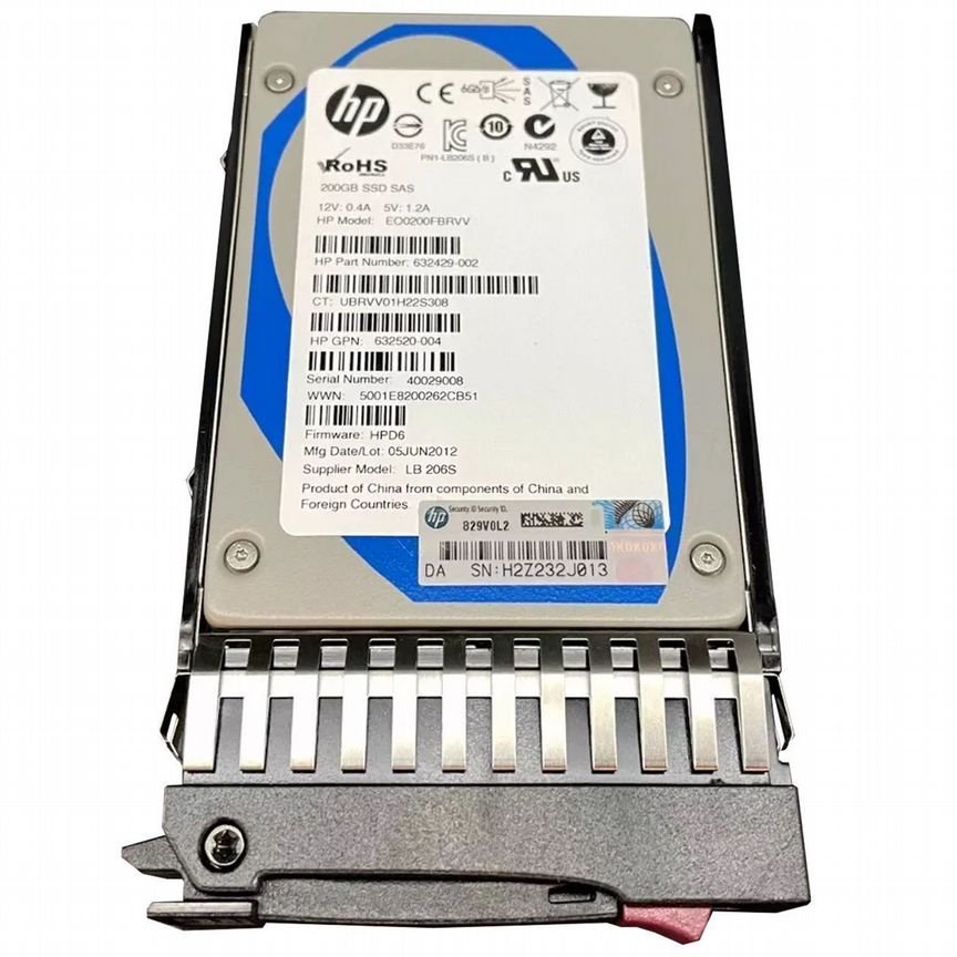 [632627-001] Жесткий Диск Hp 200gb Sas 2,5" Ssd 632627-001