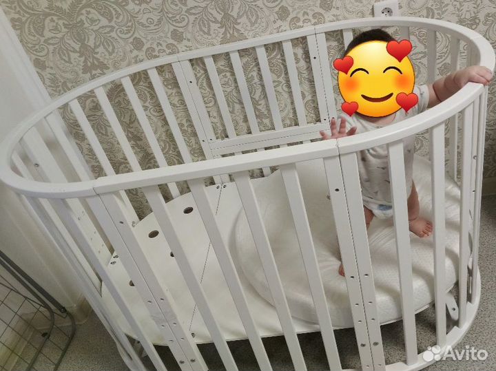 Детская кроватка трансформер с маятником 7 в 1