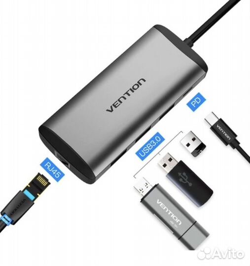 Сетевой адаптер Vention USB-C tgdhb