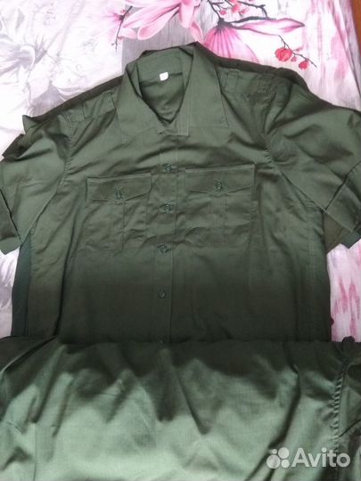 Рубашки повседневные защитного цвета