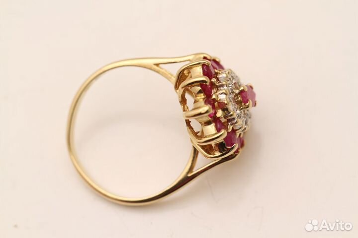 Кольцо с Рубинами 1.50ct. Made in Italy