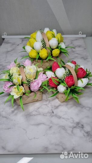 Мыло ручной работы. Тюльпаны из мыла