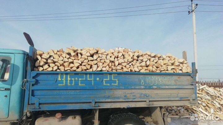 Дрова березовые колотые с деляны