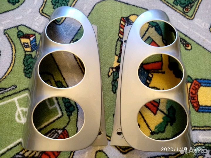 Накладки рамки фонарей smart 450 city fortwo. Сере